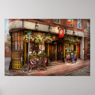 Poster Ville - Boston MA - La Taverne du Dragon Vert