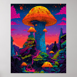 Poster Ville champignon