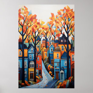 Poster Ville colorée