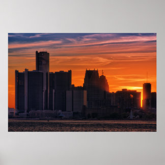 Poster Ville de Détroit #0516
