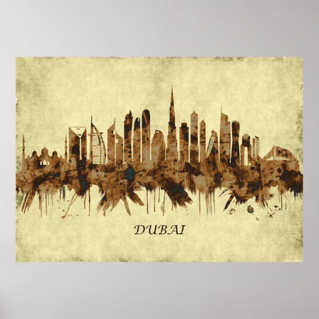 Poster Ville de Dubai Émirats arabes unis (Devant)