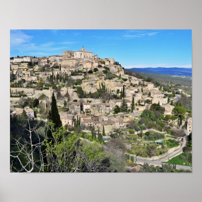 Poster Ville de Gordes en Provence France Europe (Devant)