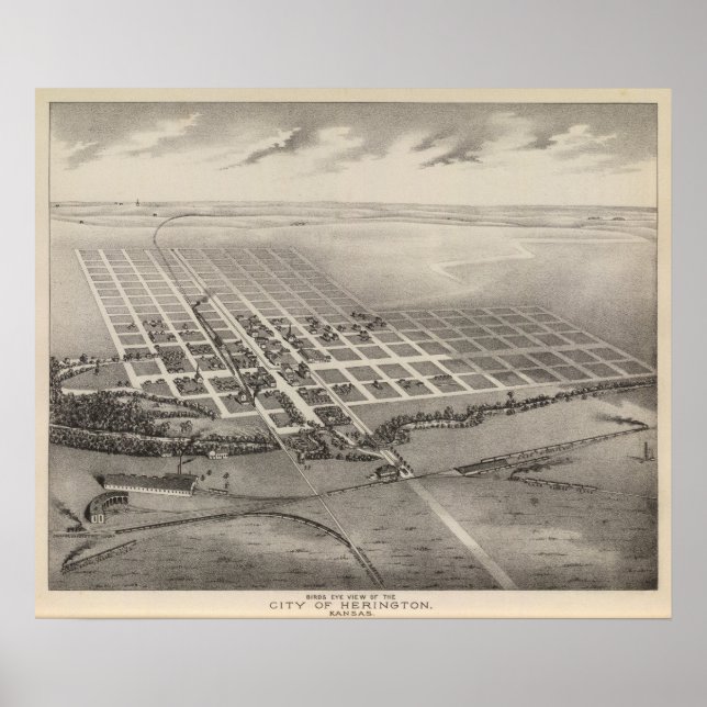Poster Ville de Herington, Kansas (Devant)