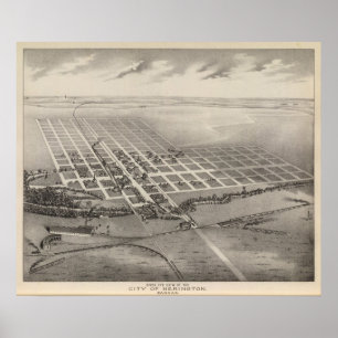 Poster Ville de Herington, le Kansas
