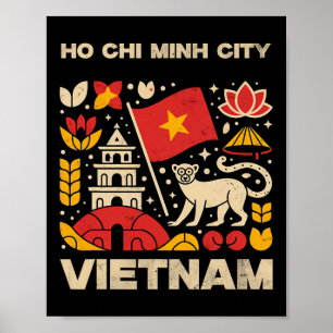 Poster Ville de Ho Chi Minh Vietnam Souvenir Ville de Ho