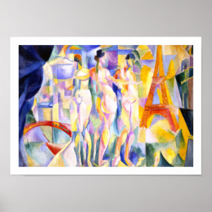 Poster Ville de La De Paris par Delaunay - art abstrait