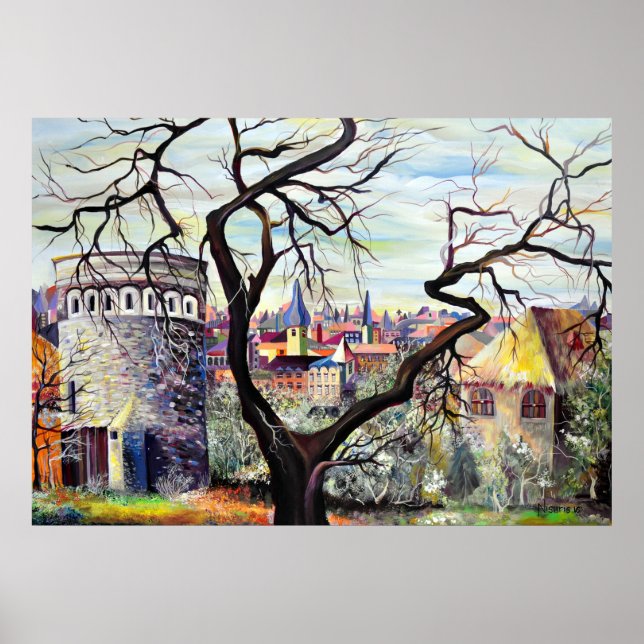 Poster Ville de Luxembourg - Plateau psychédélique du Rha (Devant)