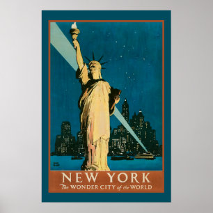 Poster Ville de merveille de New York du monde