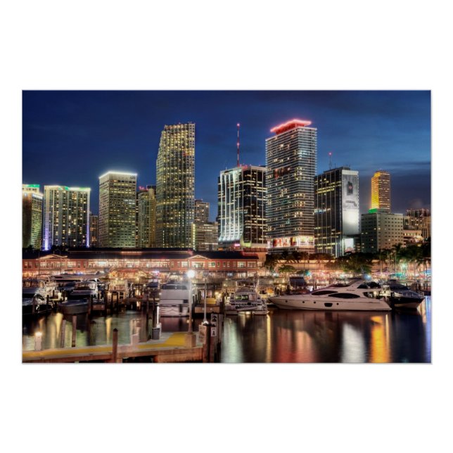 Poster Ville de Miami en Floride (Devant)