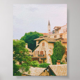 Poster Ville de Mostar - Bosnie-Herzégovine