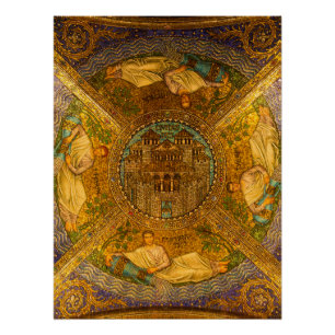 Poster Ville de néo- plafond de cathédrale bizantin de