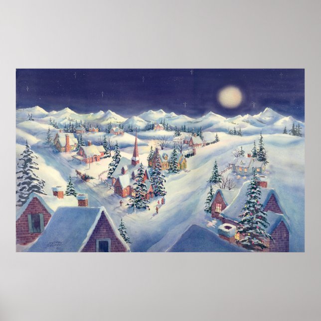 Poster VILLE DE NOËL par SHARON SHARPE (Devant)