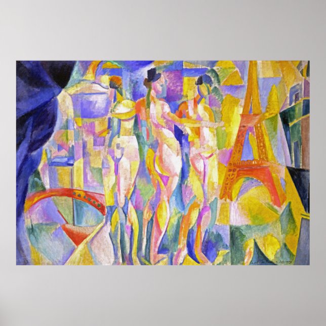 Poster Ville de Paris par Robert Delaunay - Art Abstrait (Devant)