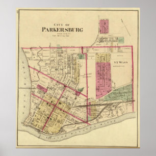 Poster Ville de Parkersburg, la Virginie Occidentale