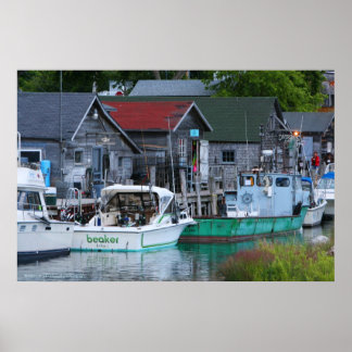 Poster ville de pêcheurs