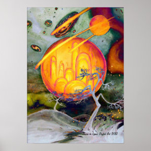 Poster Ville de Phsychedelic