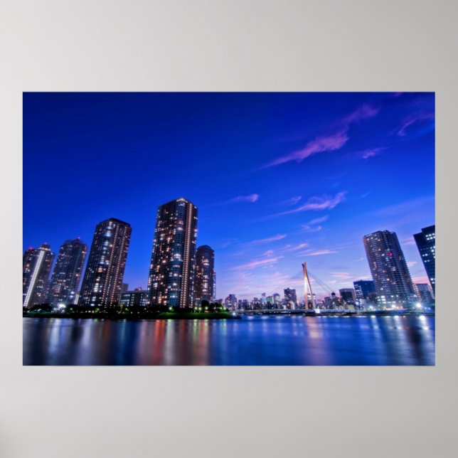 Poster Ville de River, Tokyo (Devant)