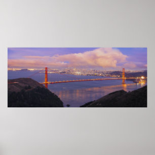 Poster Ville de San Francisco avec l'affiche de golden