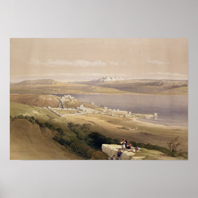 Poster Ville de Tibériade sur la mer de Galilée (Devant)