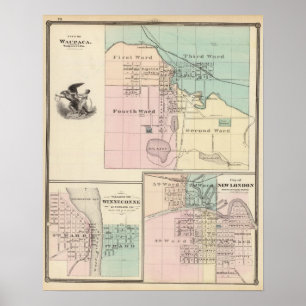 Poster Ville de Waupaca, village de Winneconne