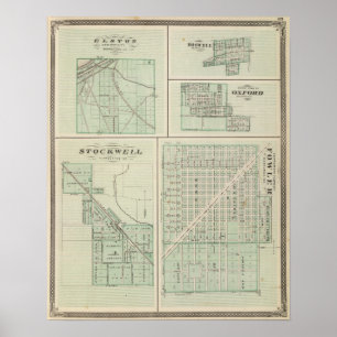 Poster Ville d'entreprise de Fowler, Benton Co