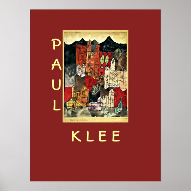 Poster Ville des Églises par Paul Klee (Devant)