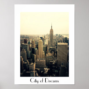 Poster Ville des rêves - New York City