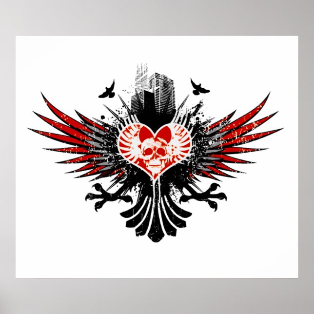 Poster Ville des rêves (rouge) (Devant)