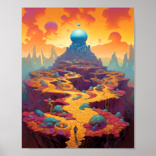 Poster Ville d'Imaginaire surréaliste
