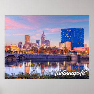 Poster Ville D'Indianapolis, Indiana