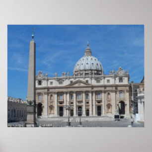 Poster Ville du Vatican de la basilique de St Peter