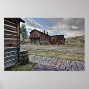 Poster Ville fantôme Mainstreet 2 de Bannack - le Montana