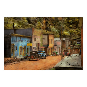 Poster Ville - Mogollon NM - Avant les fantômes 1940