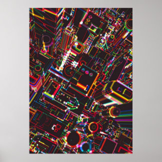 Poster ville nocturne