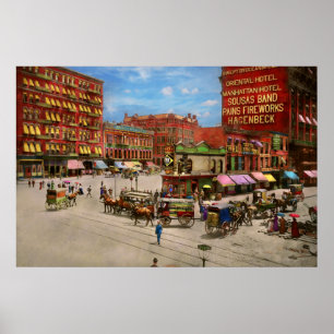 Poster Ville - NY - Le futur site du Flatiron 1890