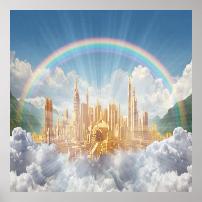 Poster Ville paradisiaque (Devant)