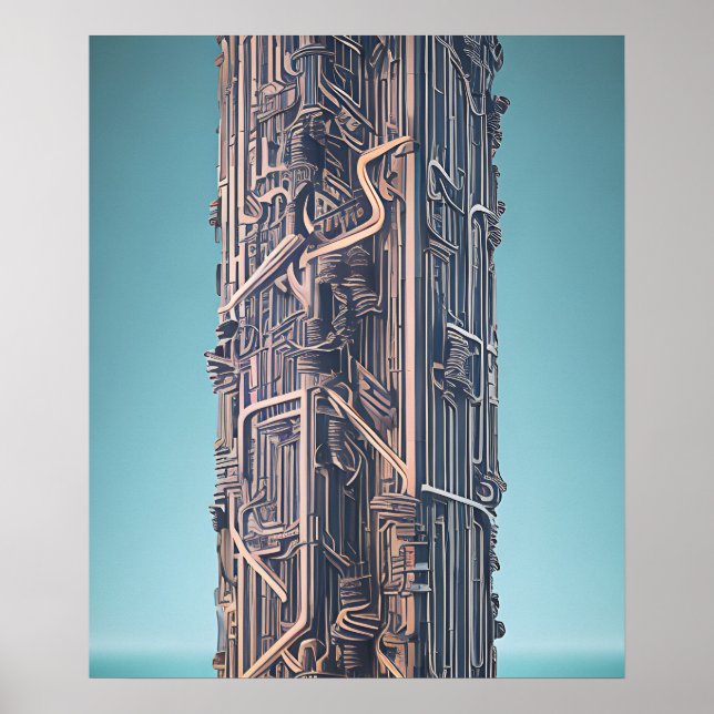 Poster Ville post-apocalyptique (Devant)