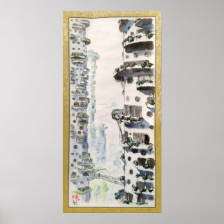 Poster Ville Treetop moderne