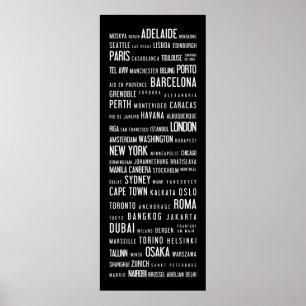 Poster Villes du monde