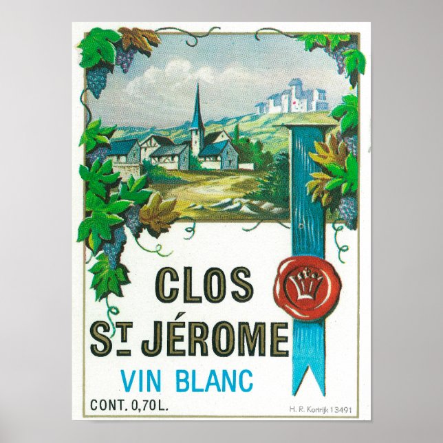 Poster Vin Clos St Jermoe LabelEurope (Devant)