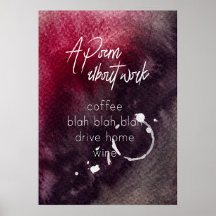 Poster Vin d'alcool de travail de comptable d'humour de