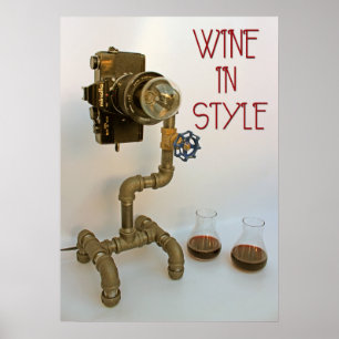 Poster Vin Dans L'Affiche De Style!