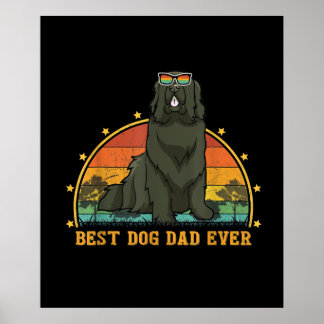 Poster Vinatge Best Newfoundland Chien Papa Jamais Amoure