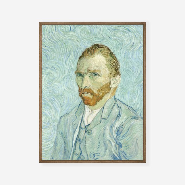 Poster Vincent Van Gogh Autoportrait 1889 Peinture Bleue (Créateur téléchargé)