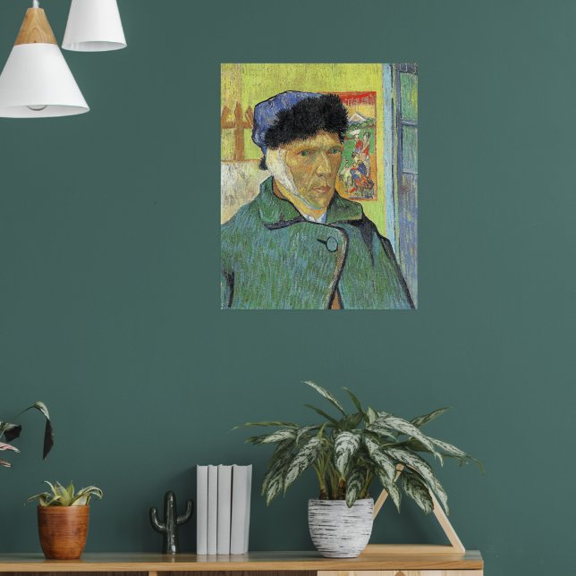 Poster Vincent van Gogh, Autoportrait avec oreille nue, (Salon 1)