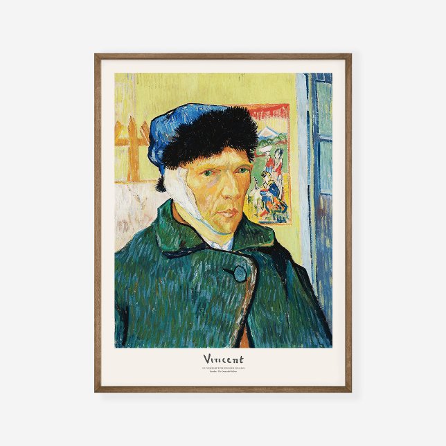 Poster Vincent Van Gogh Autoportrait Bandaged Ear Art (Créateur téléchargé)