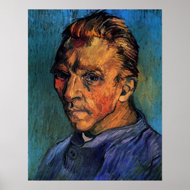 Poster Vincent van Gogh Autoportrait sans barbe (Devant)