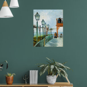 Poster Vincent van Gogh, Belvédère Surplombant Montmarte,