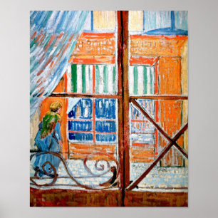 Poster Vincent Van Gogh - Boucherie vue d'une fenêtre