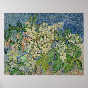 Poster Vincent van Gogh   Branches en fleurs de châtaigni